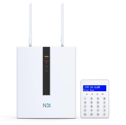 Kit Allarme NIDI 8/32 WiFi con 8 ingressi filare GSM IP tcp WEB server + Videocontrollo APP