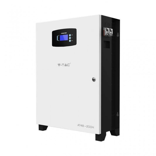V-Tac Batteria di Accumulo 10.24kWh Litio-Ferro-Fosfato con BMS per inverter fotovoltaico (51.2V 200Ah)