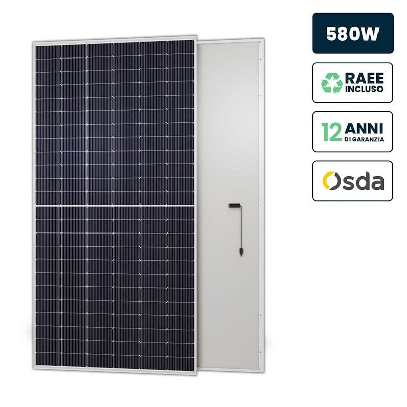 V-TAC Pannello Solare Fotovoltaico Modulo 580W OSDA Solar TIER-1, Monocristallino N-Type IP68 2278x1134x35mm sku 12295